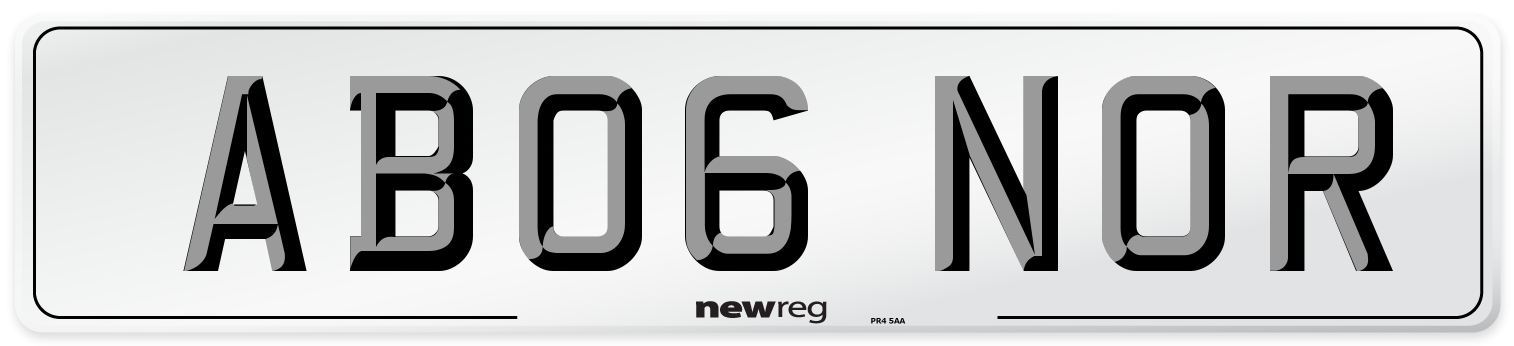 AB06 NOR Number Plate from New Reg